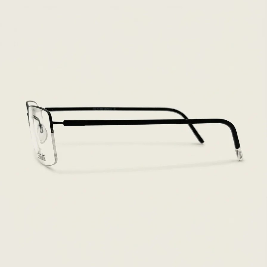Frame with case Silhouette Dynamic Dawn Jet Black 5571 9040 55-18-150 — 3