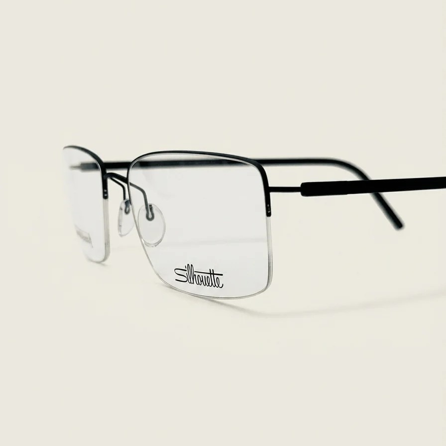 Frame with case Silhouette Dynamic Dawn Jet Black 5571 9040 55-18-150 — 4