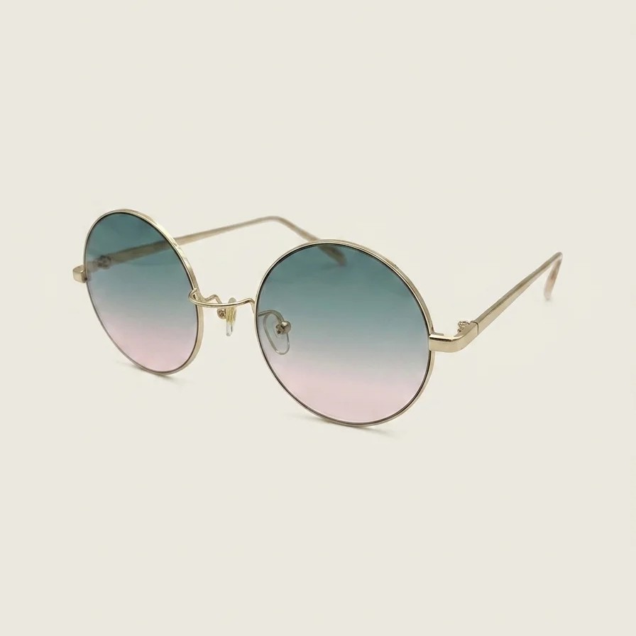 Frame 9904 Gold 52-21-143 — линзалар көгілдір-қызғылт градиент күннен қорғайтын көзілдірігі — 2