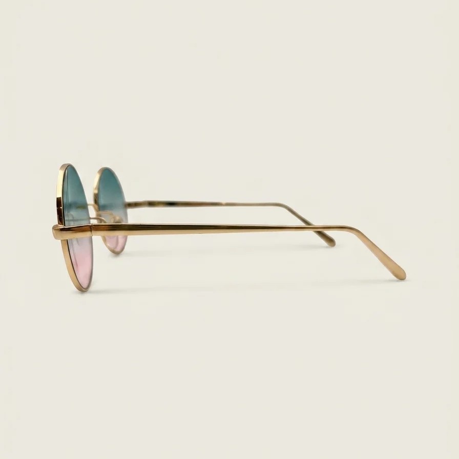 Frame 9904 Gold 52-21-143 — линзалар көгілдір-қызғылт градиент күннен қорғайтын көзілдірігі — 3