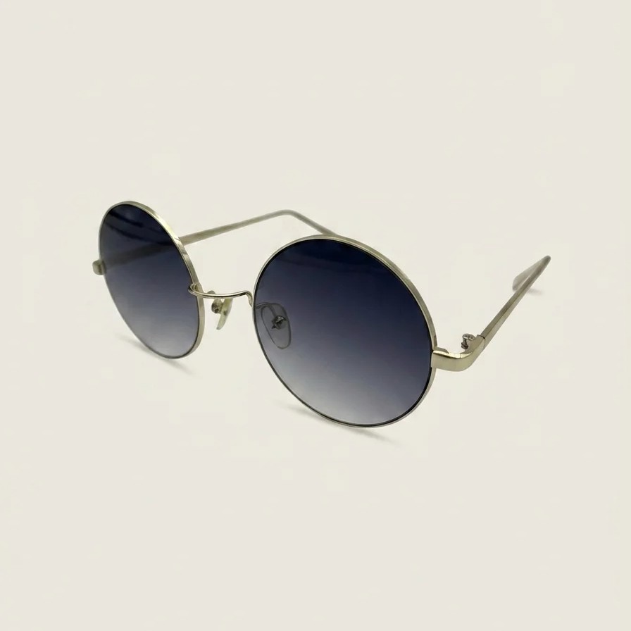 Очки солнцезащитные Frame 9904 Gold 52-21-143 — линзы фиолетовый градиент — 2