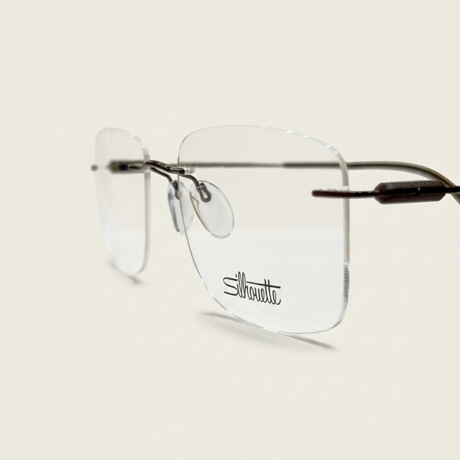 Оправа с футляром Silhouette Purist - Harmonious Brown 5561 6040 56-19-150