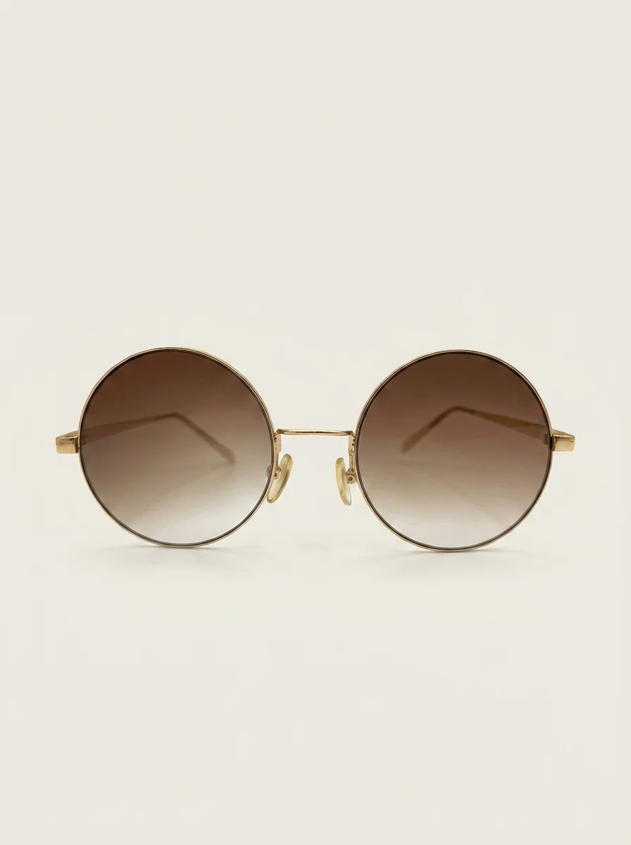 Очки солнцезащитные Frame 9904 Gold 52-21-143 — линзы коричневый градиент 1