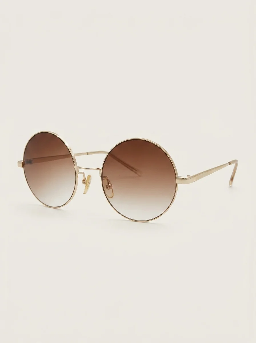 Очки солнцезащитные Frame 9904 Gold 52-21-143 — линзы коричневый градиент 2
