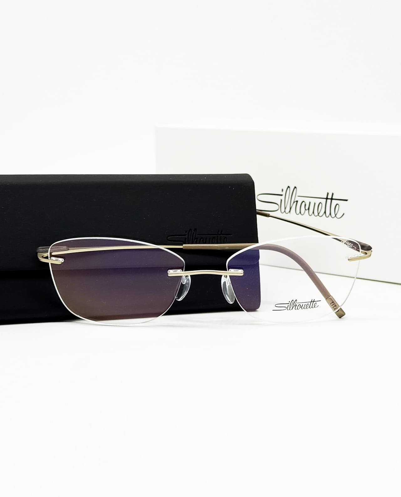 Оправа Silhouette с футляром Purist - Restgul Olive 5561 AW 8540 55-16-140 5